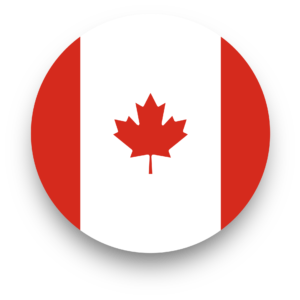 official flag of canada in circle shape nation flag illustration png