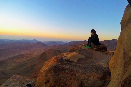 St Catherine Monastery and Mount Sinai from Dahab, Egypt