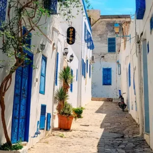 egypt and tunisia tour : a street view in tunisia