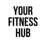 a black text on a white background logo of Your Fitness Hub, an Exped Owl partner